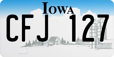 IA license plate CFJ127