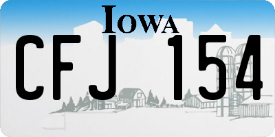 IA license plate CFJ154
