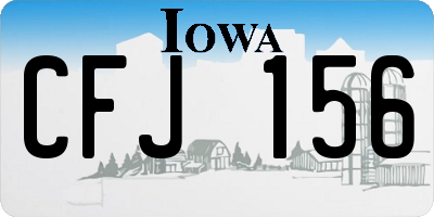 IA license plate CFJ156