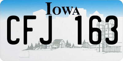 IA license plate CFJ163