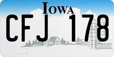 IA license plate CFJ178