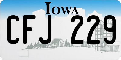 IA license plate CFJ229