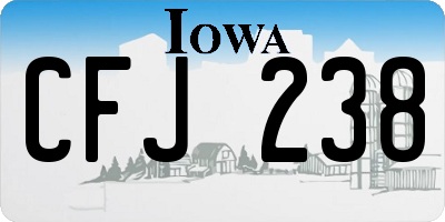 IA license plate CFJ238
