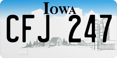 IA license plate CFJ247