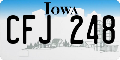 IA license plate CFJ248