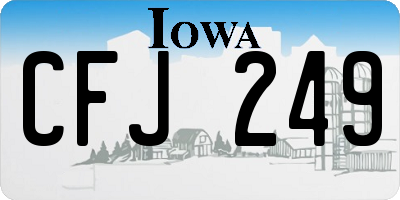 IA license plate CFJ249