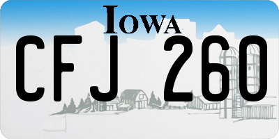 IA license plate CFJ260