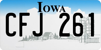 IA license plate CFJ261