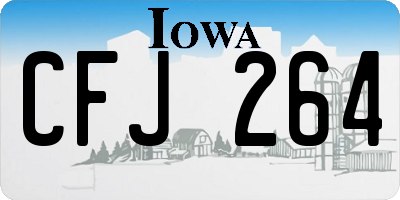 IA license plate CFJ264