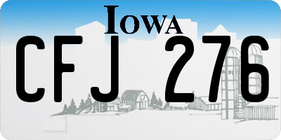 IA license plate CFJ276