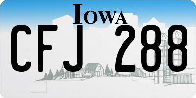 IA license plate CFJ288