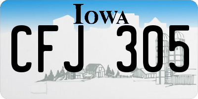 IA license plate CFJ305