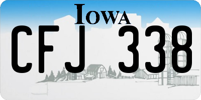 IA license plate CFJ338