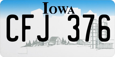 IA license plate CFJ376
