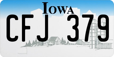 IA license plate CFJ379