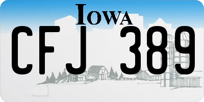 IA license plate CFJ389