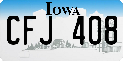 IA license plate CFJ408
