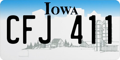 IA license plate CFJ411