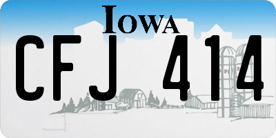 IA license plate CFJ414