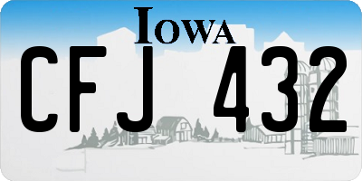 IA license plate CFJ432