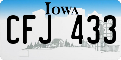 IA license plate CFJ433