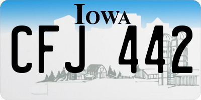 IA license plate CFJ442