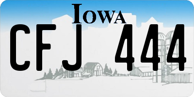 IA license plate CFJ444