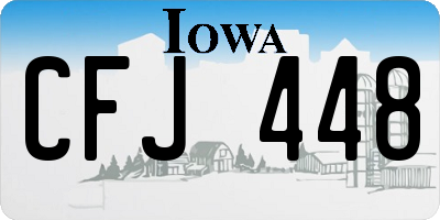 IA license plate CFJ448