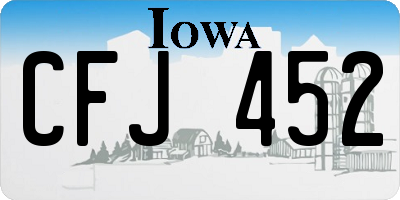 IA license plate CFJ452