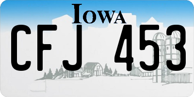 IA license plate CFJ453