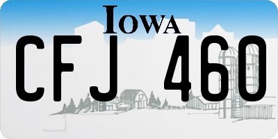 IA license plate CFJ460