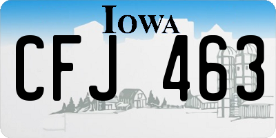 IA license plate CFJ463