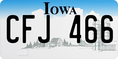 IA license plate CFJ466