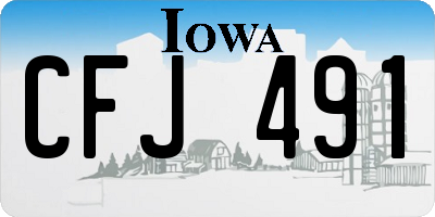 IA license plate CFJ491