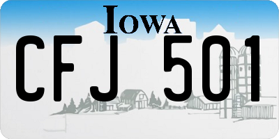 IA license plate CFJ501