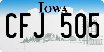 IA license plate CFJ505
