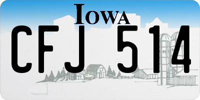 IA license plate CFJ514