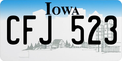 IA license plate CFJ523