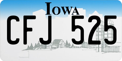 IA license plate CFJ525