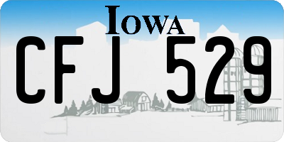 IA license plate CFJ529