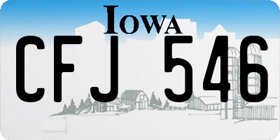 IA license plate CFJ546