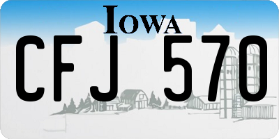 IA license plate CFJ570