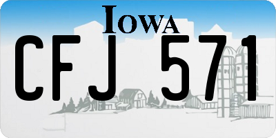 IA license plate CFJ571