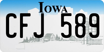 IA license plate CFJ589