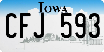 IA license plate CFJ593