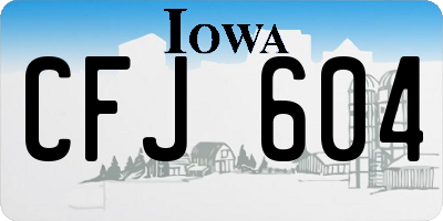 IA license plate CFJ604