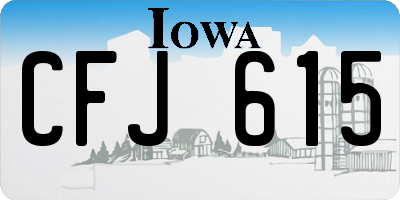 IA license plate CFJ615