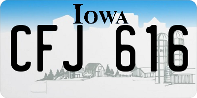 IA license plate CFJ616