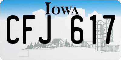 IA license plate CFJ617