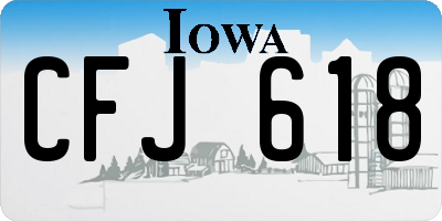 IA license plate CFJ618